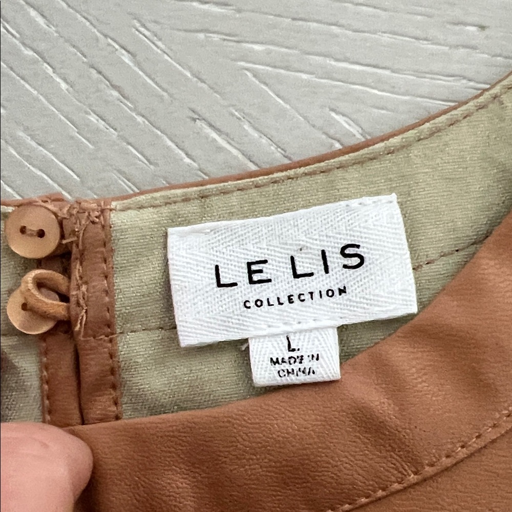Le Lis Tan Leather Mini Dress - Picture 2 of 2